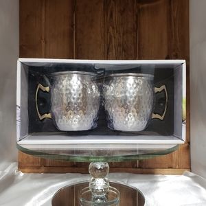 New Silver One Moscow Mule Set Stainless Steel